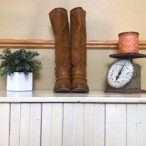 Madden girl “campuss” tall boots in brown color